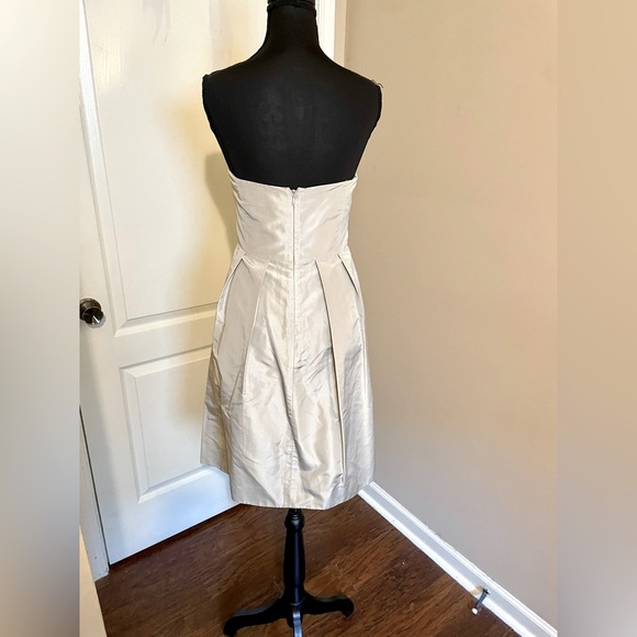 J. Crew Maisie Dress Classic Faille Size 8 P Pale Graphite Bridesmaid Cocktail - Picture 6 of 8